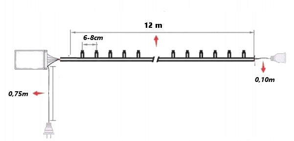 200 LED elektrinė girlianda