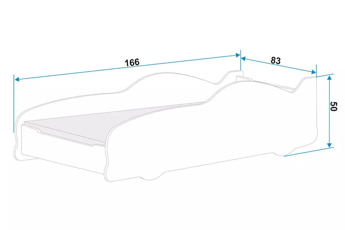 Vaikiška lova - automobilis su čiužiniu (šuniukai patruliai)