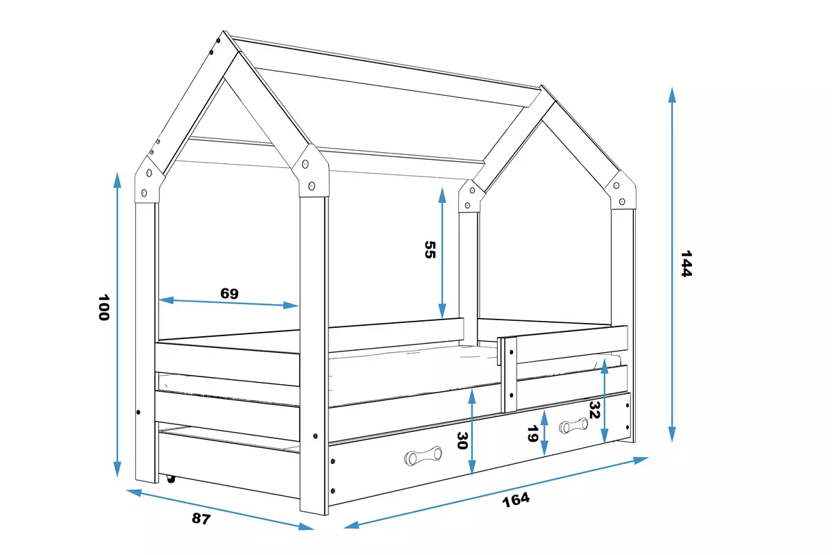 Vaikiška lova su čiužiniu 80 x 160