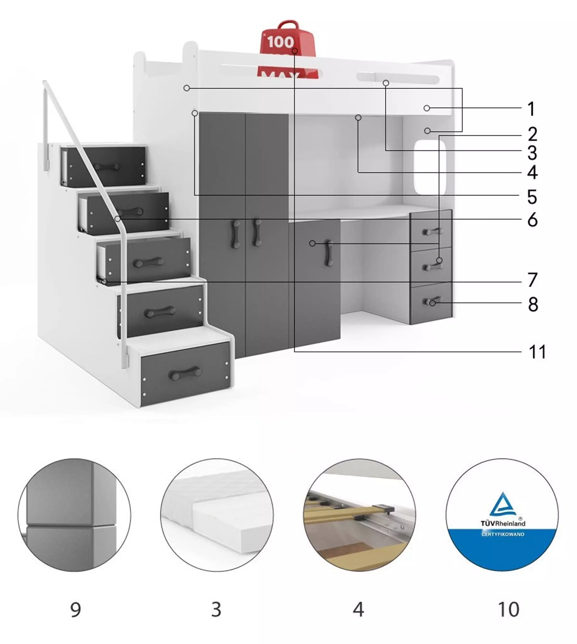 Vaikiška lova Max 4