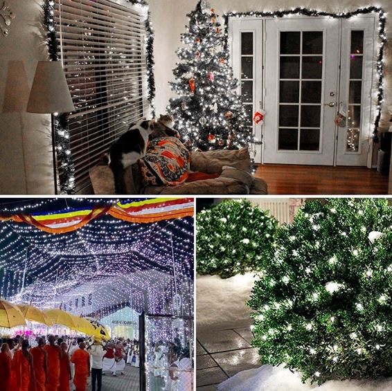 Elektrinė girlianda, 500 LED laukui.