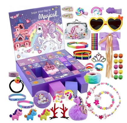 Advento kalendorius su papuošalais mergaitei