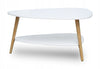 Moedrnus baltas kavos staliukas 90x67x45 cm