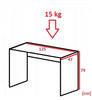 Rašomasis stalas Kier 125 x 47 x 79 cm