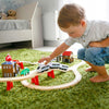 Motorizuotas traukinys su medine trasa Kinderplay