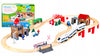 Motorizuotas traukinys su medine trasa Kinderplay