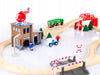 Motorizuotas traukinys su medine trasa Kinderplay