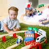 Motorizuotas traukinys su medine trasa Kinderplay