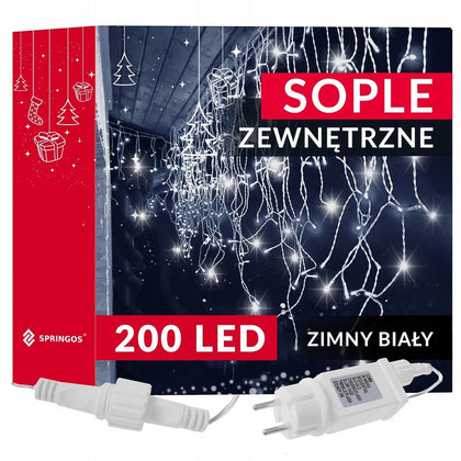200 mikro LED Kalėdinė girlianda - varvekliai