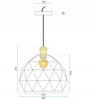 Pakabinamas šviestuvas Toollight APP249-1CP E27 baltas