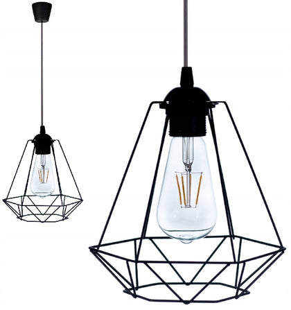 Pakabinamas šviestuvas Light Square E27 juodas