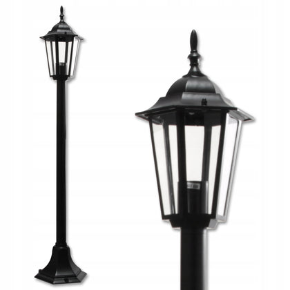 Klasikinis sodo apšvietimo stulpelis Master LED E27 105 cm juodas