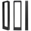 Modernus sodo apšvietimo stulpas stačiakampis integruotas LED šaltinis 60 cm juodas