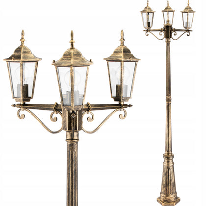 Sodo šviestuvas  3xE27 LANTERN HIGH POST 2m aukščio