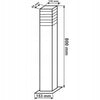 Apšvietimo stulpas Berge GU10 80 cm juodas, IP54