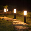Kvadratinis sodo apšvietimo stulpas LedLux E27 45 cm juodas