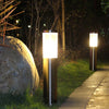 Kvadratinis sodo apšvietimo stulpas LedLux E27 45 cm juodas