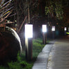 Kvadratinis sodo apšvietimo stulpas LedLux E27 45 cm juodas