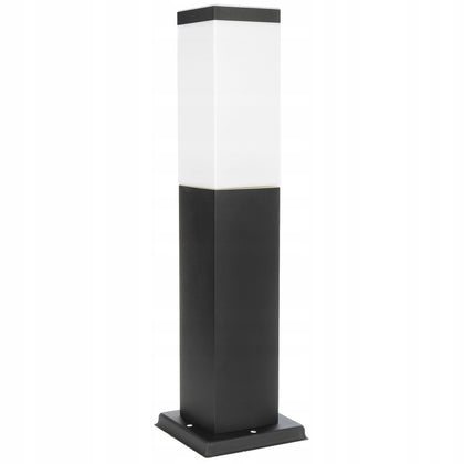 Kvadratinis sodo apšvietimo stulpas LedLux E27 45 cm juodas