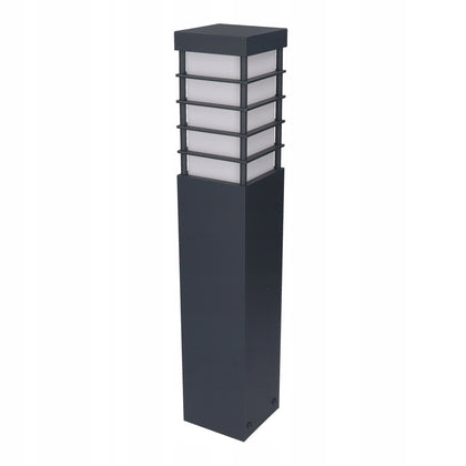 Kvadratinis apšvietimo stulpas Radex E27 55 cm pilkas