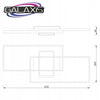 LED šviestuvas Galxis 36x83cm + nuotolinio valdymo pultas 90W, 9900lm