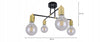Pakabinamas šviestuvas Loft Edison aukso spalvos LED
